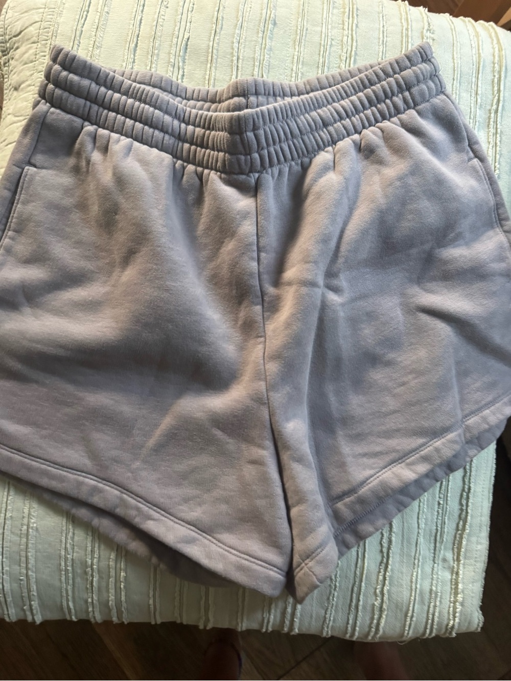 Abercrombie & Fitch Lavender High-Waist Lounge Shorts